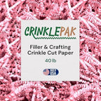 40LB Pink Crinkle Cut Paper Shred USA Made by CrinklePak
