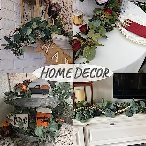 Ouddy Decor 2 Pack Eucalyptus Garland Lush Artificial Greenery Faux Vines - Image 7