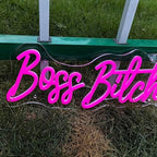 Pink Boss Bitch Neon Sign, Custom Neon Sign, Bathroom Decor For Sexy Girl Room Wall Decoration, USB Girls Lady Woman Bedroom Living Room Home Wall Decor (15.7x7in) - Image 2