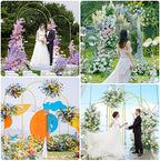 Wokceer Wedding Arch Backdrop Stand 8FT, 7.2FT, 6.6FT Set of 3 Gold Metal Arch Backdrop Stand for Wedding Ceremony Baby Shower Birthday Party Garden Floral Balloon Arch Decoration - Image 6
