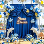 Gallety Royal Blue Backdrop Curtain for Wedding, Polyester Photography Backdrops Curtains - 20FT x 10FT Photobooth Backdrop Curtains for Celebration,Birthday, Formal Dinners,Graduation Decorations - Image 5