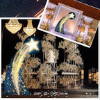Leinuosen 5 ft Starry Movie Night Gate Cardboard Stand up Party Decorations Under The Stars Cutout Prop Movie Night Award Prom Homecoming Wedding Birthday Party Photo Prop Backdrop Decor - Image 2