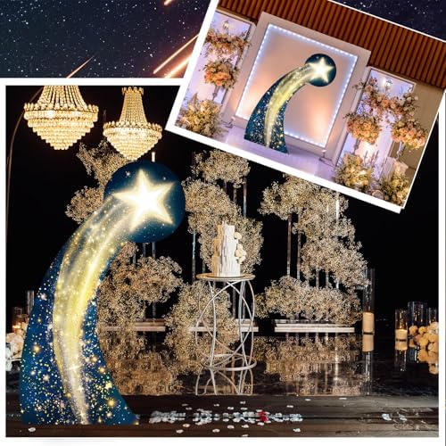 Leinuosen 5 ft Starry Movie Night Gate Cardboard Stand up Party Decorations Under The Stars Cutout Prop Movie Night Award Prom Homecoming Wedding Birthday Party Photo Prop Backdrop Decor - Image 2