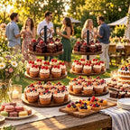 Cupcake Stand, 3 Tier Wood Cake Stands Rustic Cupcake Tower, Round Tiered Tray Stand for Dessert Table Display, Industrial Wooden Serving Stand Wedding, Graduation and Baby Shower (Zhong 2Pack) - Image 3
