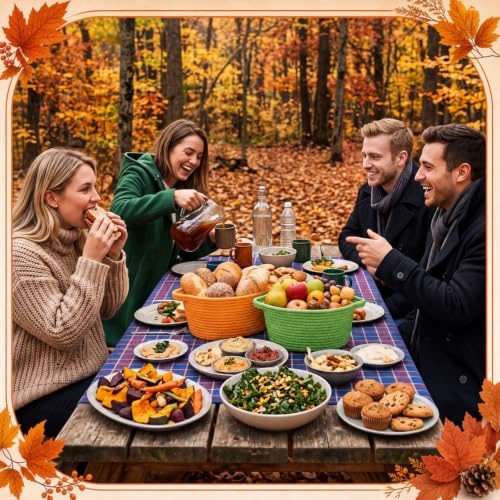 LemonRoad 5 Pcs Fall Empty Gift Basket, Autumn Party Supplies Decor - Image 6