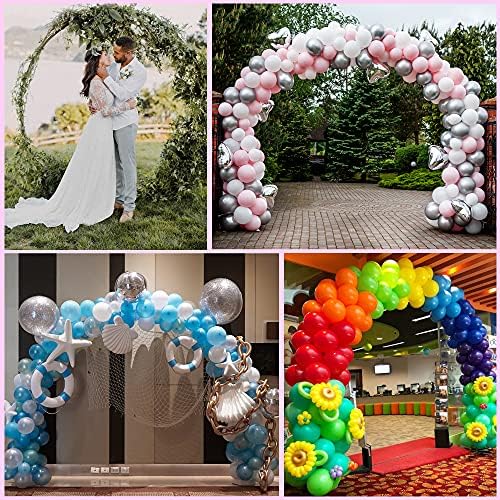 Wokceer 9.2 FT Large Circle Balloon Arch Stand Gold Metal Round Arch Backdrop Stand for Wedding Ceremony Birthday Party Bridal Shower Anniversary Background Decoration - Image 6