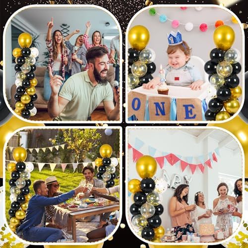 Balloon Column Stand with 102 Balloons, Balloon Column Kit Set of 2, Metal Balloon Tower Stand with Base for Floor, Height Adjustable from 1.57 to 7 Ft, For Party Decorations - Image 6