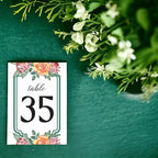 Flower Table Cards Number 1-40 Double Sided For Wedding Reception Event Party Baby Shower Birthday 4x6, AT-TABLE-CARD-867 - Image 3