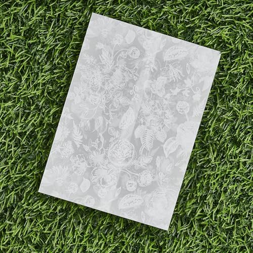 Garvee 100 Pack Pre-Folded Vellum Jackets for 5x7 Invitations Transparent Wedding Invitations Wraps, White Stamens - Image 4