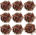 8 Pack Artificial Peonies Bulk - Burnt Orange by TOBILU