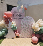 Arch Backdrop Cover One Silly Goose Baby Shower Girl Pink 1st Birthday Party Decors Spandex Stretchy Arch Stand Cover Plaids Cartoon Banquet Props (7.2FT,Floral) - Image 5