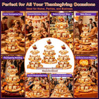 3 Tier Thanksgiving Cupcake Stand for 24 Cupcakes,Cardboard Cupcake Stands - Image 5