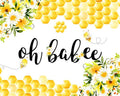 Oh Babee Baby Shower Party Backdrop Colorful Flowers Yellow Honeycomb Baby Shower Party Decorations Background Bee Sweet Honey Gender Reveal Party Birthday Party Studio Props 12x10ft by Canessioa