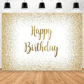 10x8ft Black and Gold Decoration for Adult Kids Birthday Party, Glitter Golden Bokeh Backdrop Banner Happy Birthday Background Sign Poster Party Photography Supplies Cake Table Decoration by Unknown