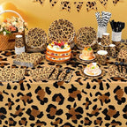 Funnymoom 452 Pcs Leopard Print Birthday Party Decoration Supplies Serve 50 - Image 6