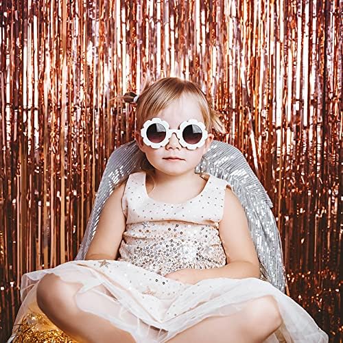 20 Pack Foil Curtain Backdrop Rose Gold Metallic Tinsel Foil Fringe Curtains Photo Booth Props for Birthday Wedding Engagement Baby Shower Bachelorette Christmas Holiday Celebration Party Decorations - Image 2