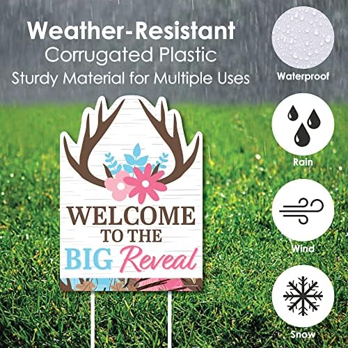 Big Dot of Happiness Buck or Doe - Party Decorations - Hunting Gender Reveal Party Welcome Yard Sign - Image 5