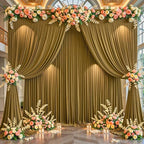 Brown Backdrop Curtains-Wrinkle-Free Polyester Photography Drapes Party Curtain Background for Baby Shower Wedding Decorations- 24 X10FT (Brown) - Image 4