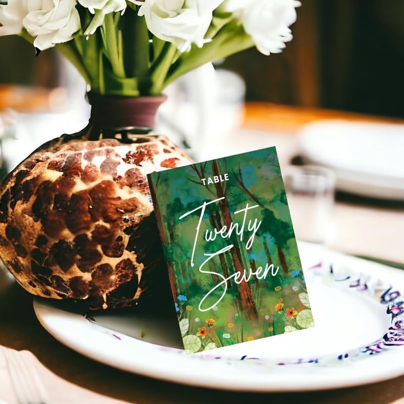 Forest Table Cards Number 1-40 Double Sided For Wedding Reception Event Party Baby Shower Birthday 4x6, AT-TABLE-CARD-849 - Image 3