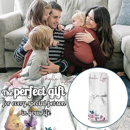 Personalized Baby Milestone Blanket for Boys Girls - Rabbit Pattern Baby Month Blanket- First Year Calendar Monthly Growth Chart - Halloween Birthday Gifts for Infant Todder - Image 5