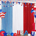 White Backdrop Curtain for Party 6x8FT White Wedding Backdrop Drapes - Image 2