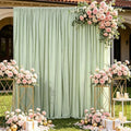 Pea Green Backdrop Curtains 20ftx10ft Garden Polyester Photo Drapes by SoarDream
