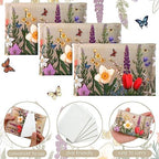 PerKoop 100 Pack Travel Tissues Pocket Size, 3 Ply, Retro Flower - Image 3