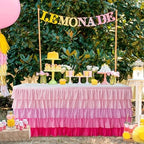 Table Skirt 14ft Pink Tutu Table Skirt For Rectangle Table Birthday Party Decorations Baby Shower Girls Parties Cake Dessert Table Decorations Ruffle Table Skirting - Image 6