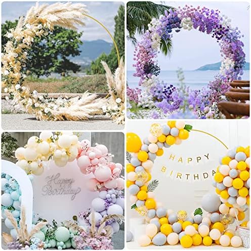 Wokceer Round Backdrop Stand 5FT Gold Metal Circle Balloon Arch Frame - Image 5