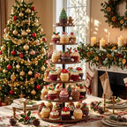 Willinglong 6 Tier Large Cupcake Stand for 80 Cupcake Rustic Tower Tree 360° Rotatable Cupcakes Holder Wood Dessert Table Display Dessert Stand for Birthday Graduation Baby Shower Wedding Party - Image 2
