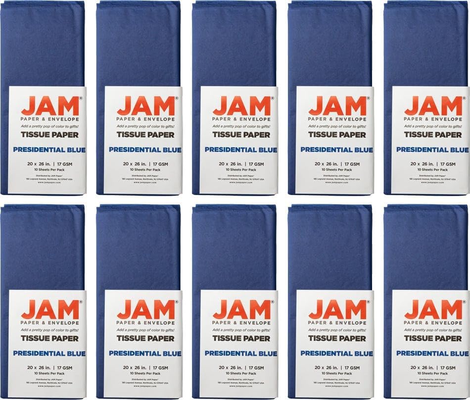 JAM Paper Tissue Paper - Presidential Blue - 100 Sheets/Pack - Image 4