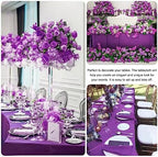 4 Pack Rectangle Tablecloth 60x102 Inch Purple Washable Polyester Table Cover for Wedding Dining Table Buffet Parties Banquet Decoration（Purple） - Image 5