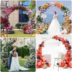 Asee'm Round Backdrop Stand 8.5FT Gold Wedding Arch Metal Circle Balloon - Image 6