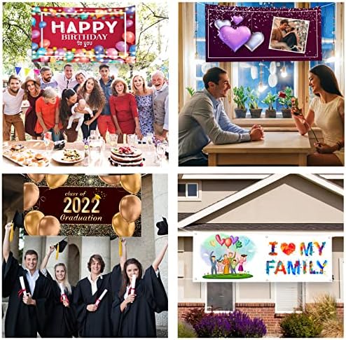 Custom Banners and Signs Customize Outdoor with Photo Text, Personalized Banner for Business Birthday Graduation Parties Indoor 6'x4' - Image 7