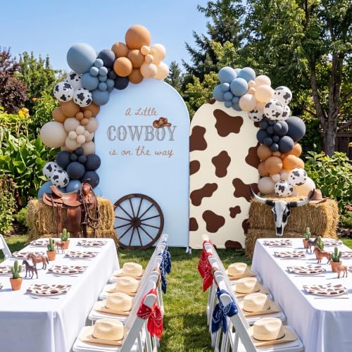 Mindsoft 2 Pcs Cowboy Arch Cover Backdrop, Blue - Image 2