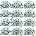 Peonies Artificial Flowers Bouquet, Lifelike Silk Fake Peonies with Stems for Home Table Centerpieces, Wedding, Party & DIY Bridal Floral Arrangements (12, Blue) by Unknown