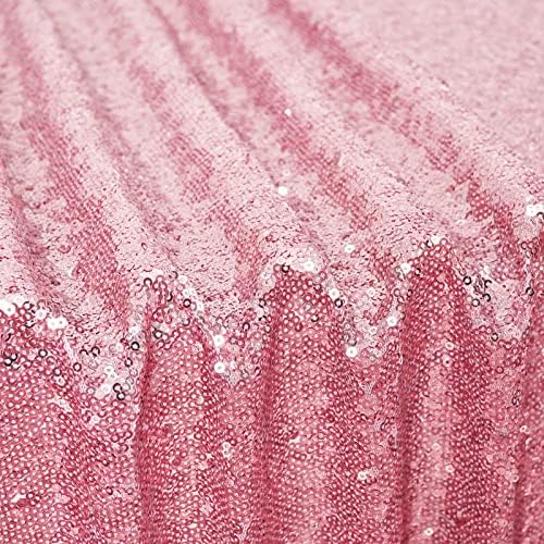 Poise3EHome Fuchsia Pink Sequin Tablecloth 90×156 Inch Rectangle Sparkly Fabric Table Cloth for Birthday Wedding Party Valentine Holiday Baby Shower Christmas Decoration - Image 4