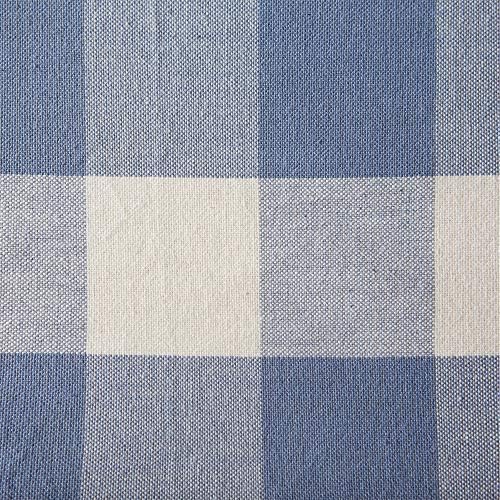 DII Buffalo Check Collection, Classic Farmhouse Tablecloth, 70" Round, Stonewash Blue - Image 2
