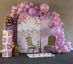 Set of 2 Arch Backdrop Covers Butterfly Theme Birthday Party Decorations Arch Frame Stretchy Cover Pink Purple Baby Shower Fiesta Decor (6FT & 5FT,33) - Image 5