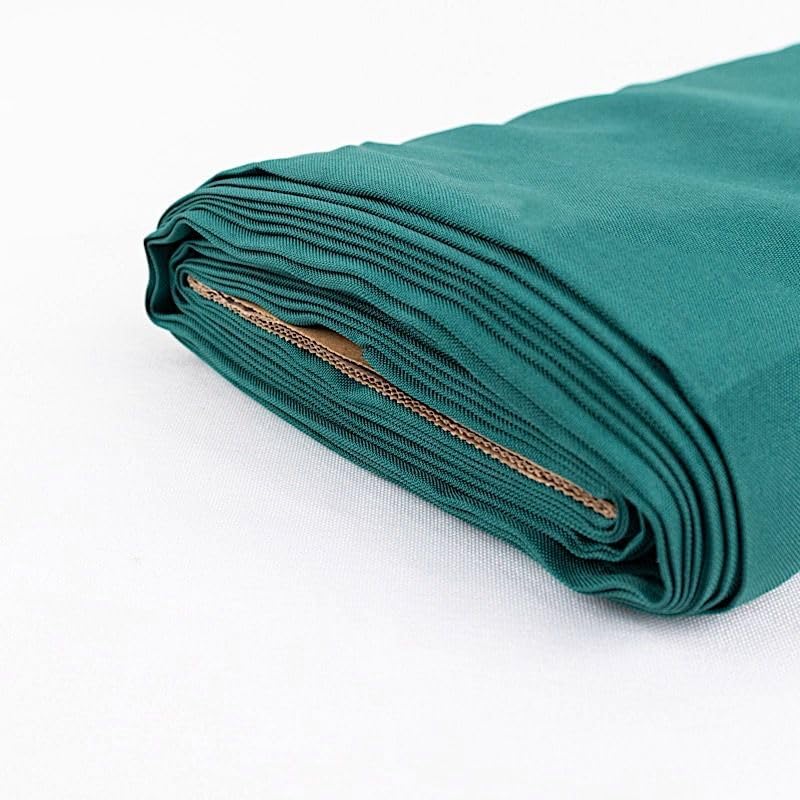 54-Inch x 10 Yards Peacock Teal Polyester Fabric by The Bolt - Wedding Party Decorations Sewing DIY Crafts Costumes - Image 2