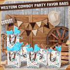 50 Pcs My First Rodeo Birthday Party Favors Bags with Handles for Guest Western Cowboy 1st Birthday Gift Bag with Tissue Paper Ribbons Cowboy Candy Bag My First Rodeo Party Supply(Blue) - Image 5