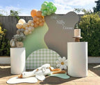 Plaids Arch Backdrop Cover for Silly Goose Baby Shower Arch Frame Stretchy Cover Gingham Kids 1st Birthday Party Fiesta Decorations (7.2x4ft Cover,Light Green) - Image 5
