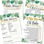 Hadley Designs 50 Safari Baby Prediction And Advice Cards, Trivia Games, etc., 25 Baby Animal Matching, Nursery Rhyme Game-6 Double Sided Cards Baby Shower Funny Games, Ideas Baby Sprinkle Games - Image 3