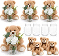 Guludai 37Pcs Bear Baby Shower Centerpieces Brown Eucalyptus Mason Jar by Guiqulai