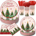 Honeydak 210 Pcs Christmas Plates and Napkins Party Supplies by Honeydak