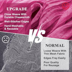 Wokceer Cheesecloth Table Runner Fushia 10FT Boho Gauze Runner, 12 Pack - Image 4