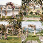7.2FT+6.6FT+6FT Arch Wedding Arch Backdrop Stand, Heavy Duty Metal Arch Frame for Balloons, Flowers & Fabric, Event Decoration Stand for Ceremony, Party & Photos - Image 6
