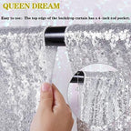 2FTx8FT Silver Glitter Sequin Curtain for Party Photography Backgrounds - Image 5