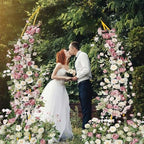 Curved Wedding Arch Backdrop Stand Set of 2, Large Balloon Arch with Rectangular Base (5.9ft,6.9ft) for Ceremony, Party, Baby Shower, Anniversary Celebration Indoor Outdoor Event Decoration. - Image 7