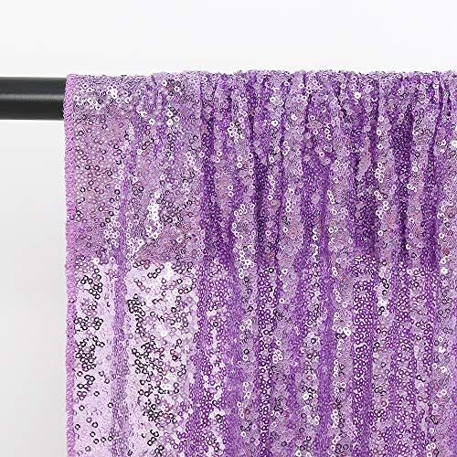 8ft x 8ft Light Purple Sequin Backdrop for Wedding Baby Shower Decorations - Image 5